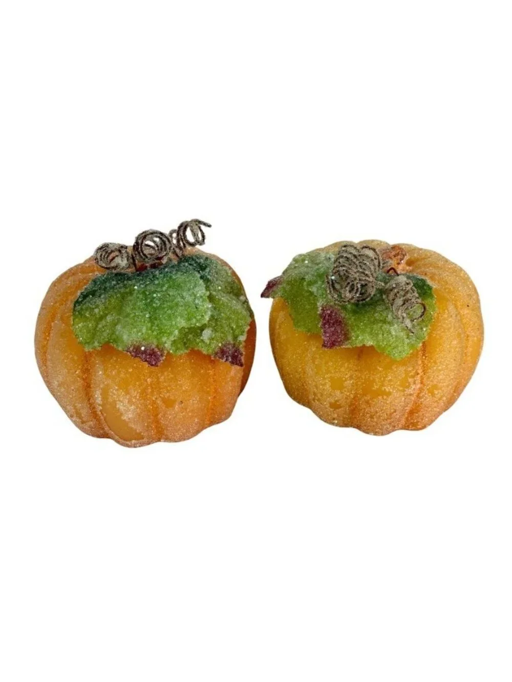 Sugar Frosted Illuminated Pumpkins By Valerie Par Hill Set Of 5 Tested And Works